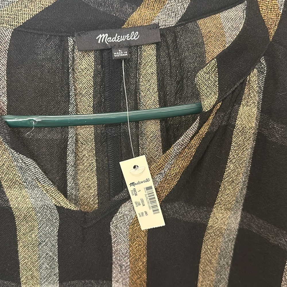 Highroad Popover Shirt in Lessing Plaid Madewell Large NWT - Picture 2 of 8